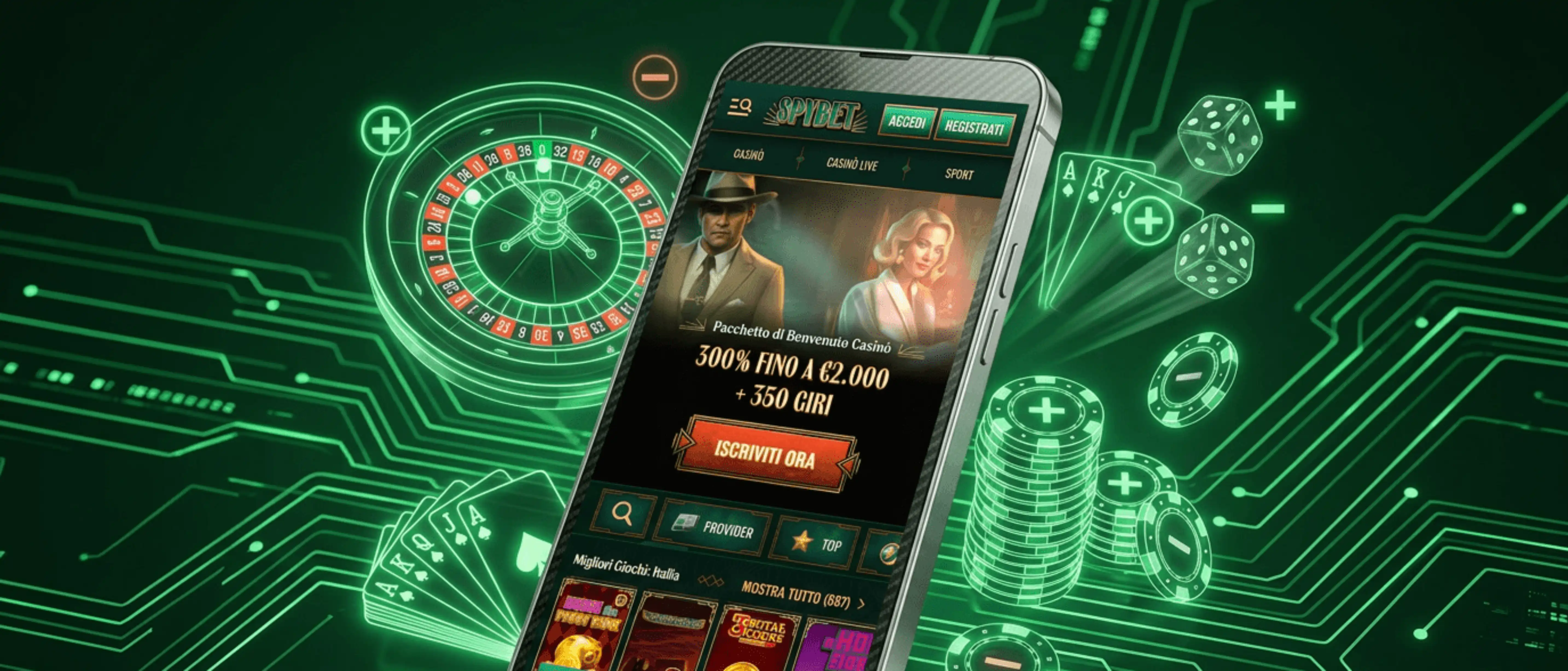 SpyBet Casino App-Screenshot